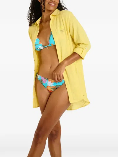 Banana Moon Garel Zelena Embroidered Long-sleeve Shirt In Yellow