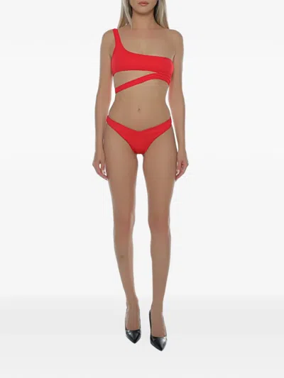 Banana Moon Kaya V-front Bikini Bottoms In Red