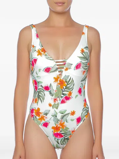Banana Moon Miller Floral-print Swimsuit In Multi