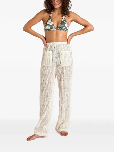 Banana Moon Osmoze Beachsoul Pointelle-knit Trousers In 뉴트럴