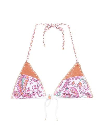 Banana Moon Geflochtenes Bikinioberteil Mit Paisley-print In Multi