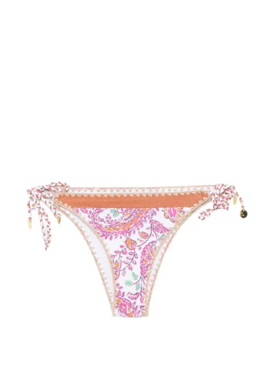 Banana Moon Bikinihöschen Mit Paisley-print In Pink