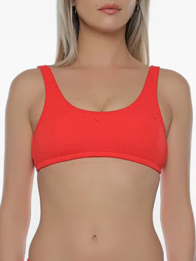Banana Moon Scrunch Bikini Top In Red