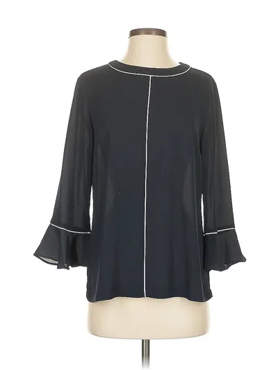Pre-owned Banana Republic 3/4 Sleeve Blouse In Black