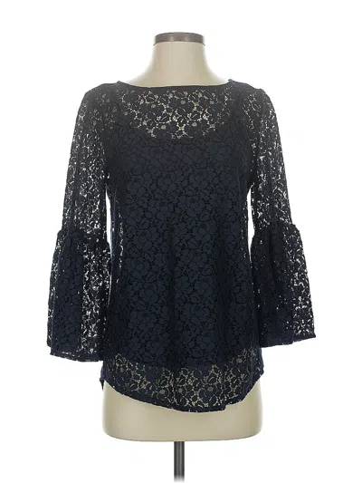 Pre-owned Banana Republic 3/4 Sleeve Blouse In Black