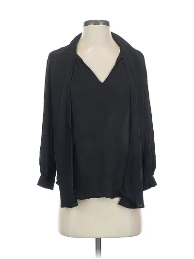 Pre-owned Banana Republic 3/4 Sleeve Blouse In Black