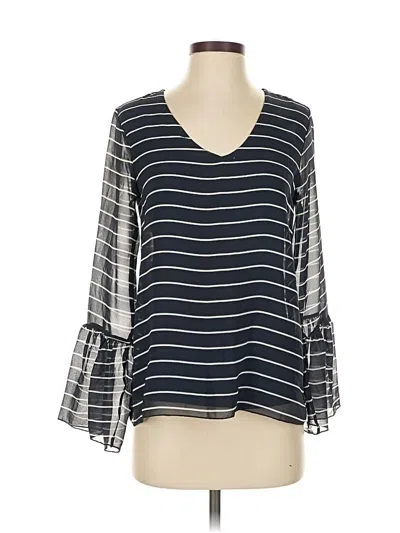 Pre-owned Banana Republic 3/4 Sleeve Blouse In Black