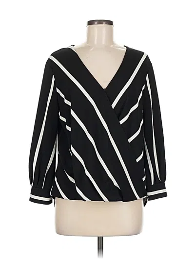 Pre-owned Banana Republic 3/4 Sleeve Blouse In Black