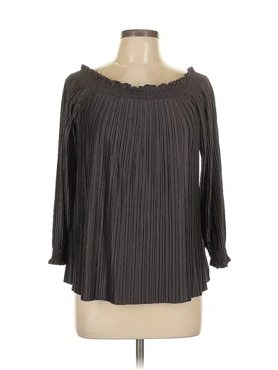 Pre-owned Banana Republic 3/4 Sleeve Blouse In Black