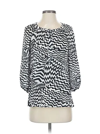 Pre-owned Banana Republic 3/4 Sleeve Blouse In Black