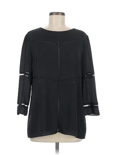 Pre-owned Banana Republic 3/4 Sleeve Blouse In Black