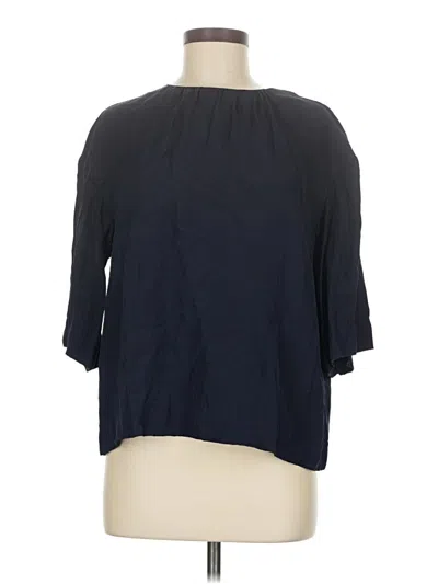 Pre-owned Banana Republic 3/4 Sleeve Blouse In Black