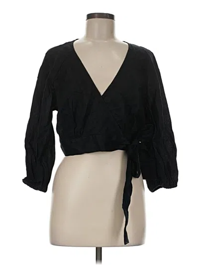 Banana Republic 3/4 Sleeve Blouse In Black