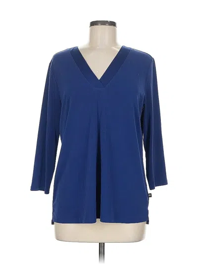 Pre-owned Banana Republic 3/4 Sleeve Blouse In Blue