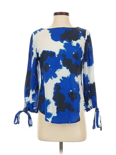 Pre-owned Banana Republic 3/4 Sleeve Blouse In Blue