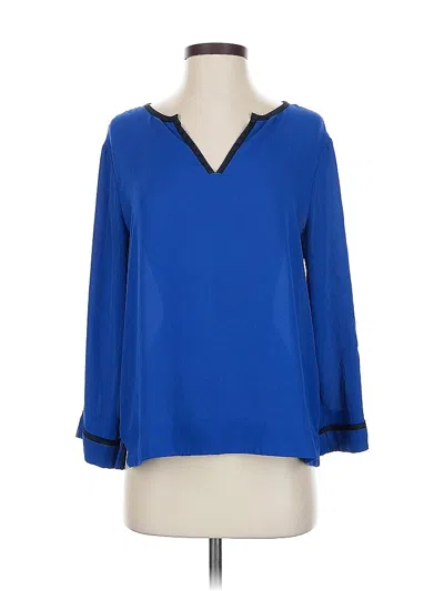 Pre-owned Banana Republic 3/4 Sleeve Blouse In Blue