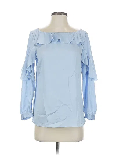 Pre-owned Banana Republic 3/4 Sleeve Blouse In Blue