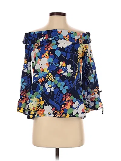 Pre-owned Banana Republic 3/4 Sleeve Blouse In Blue