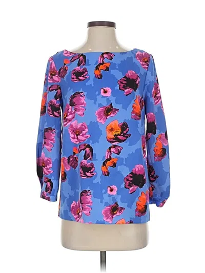 Pre-owned Banana Republic 3/4 Sleeve Blouse In Blue