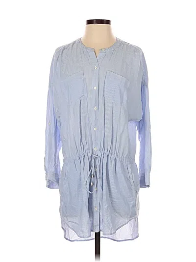 Pre-owned Banana Republic 3/4 Sleeve Blouse In Blue