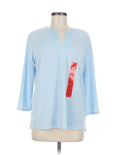 Pre-owned Banana Republic 3/4 Sleeve Blouse In Blue