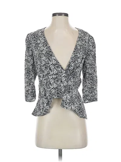 Pre-owned Banana Republic 3/4 Sleeve Blouse In Gray