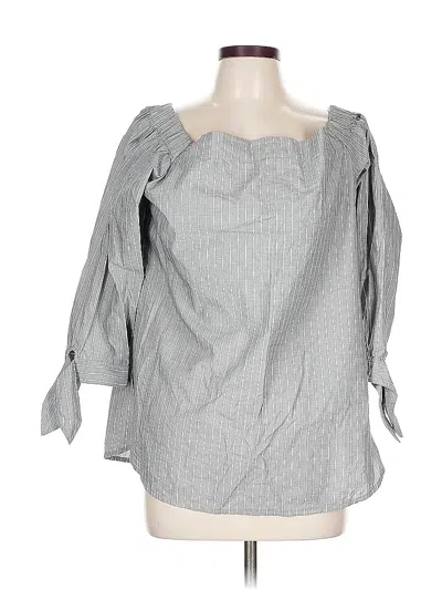 Pre-owned Banana Republic 3/4 Sleeve Blouse In Gray
