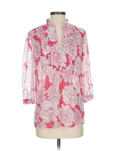 Pre-owned Banana Republic 3/4 Sleeve Blouse In Pink