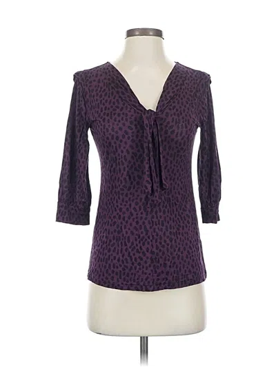 Pre-owned Banana Republic 3/4 Sleeve Blouse In Purple