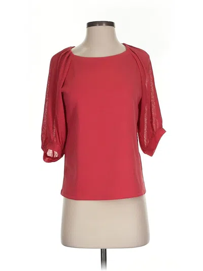 Pre-owned Banana Republic 3/4 Sleeve Blouse In Red