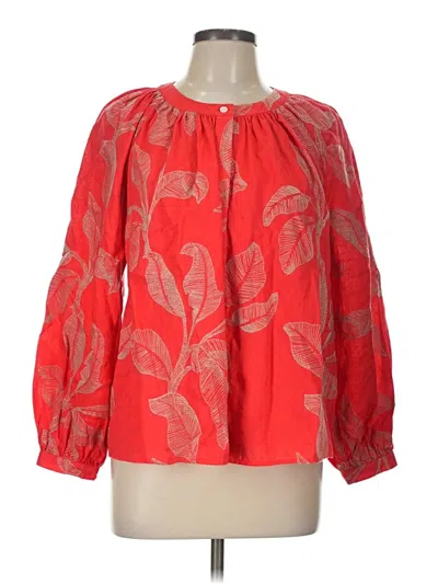 Pre-owned Banana Republic 3/4 Sleeve Blouse In Red