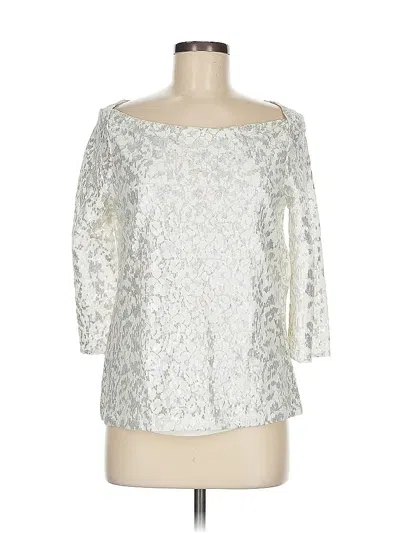 Pre-owned Banana Republic 3/4 Sleeve Blouse In Silver