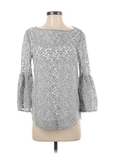 Pre-owned Banana Republic 3/4 Sleeve Blouse In Silver