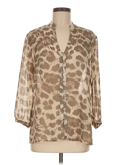 Pre-owned Banana Republic 3/4 Sleeve Blouse In Tan