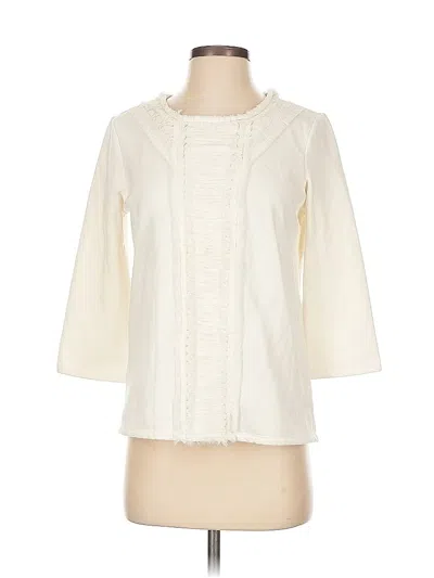 Pre-owned Banana Republic 3/4 Sleeve Blouse In White