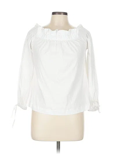 Pre-owned Banana Republic 3/4 Sleeve Blouse In White