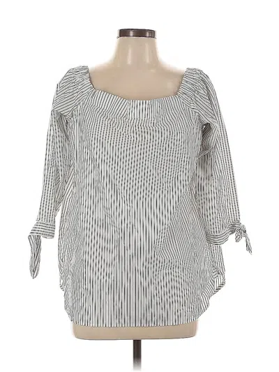 Pre-owned Banana Republic 3/4 Sleeve Blouse In White