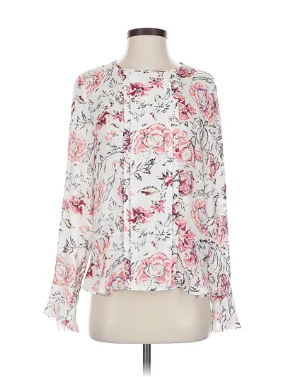 Pre-owned Banana Republic 3/4 Sleeve Blouse In White