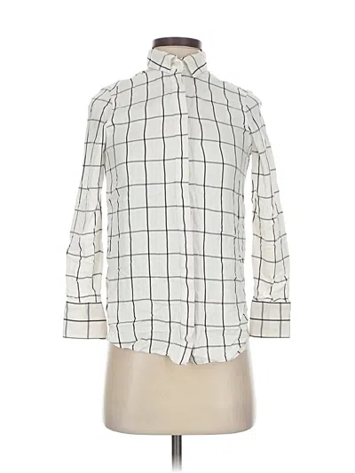 Pre-owned Banana Republic 3/4 Sleeve Blouse In White