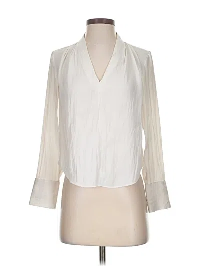 Pre-owned Banana Republic 3/4 Sleeve Blouse In White