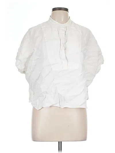 Pre-owned Banana Republic 3/4 Sleeve Blouse In White