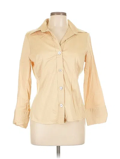 Pre-owned Banana Republic 3/4 Sleeve Button Down Shirt In Brown