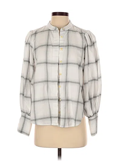Pre-owned Banana Republic 3/4 Sleeve Button Down Shirt In Gray