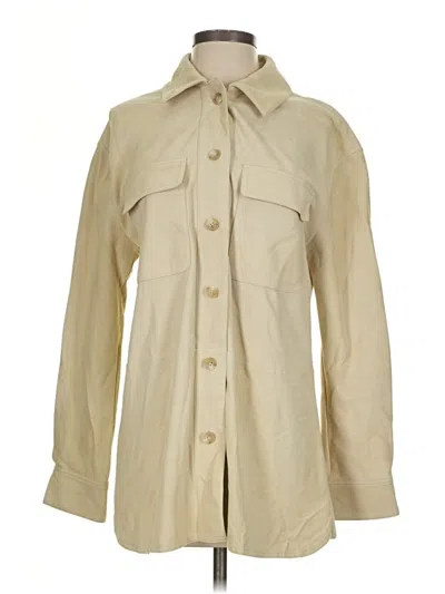 Pre-owned Banana Republic 3/4 Sleeve Button Down Shirt In Tan