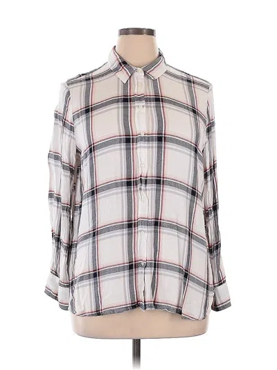 Pre-owned Banana Republic 3/4 Sleeve Button Down Shirt In White