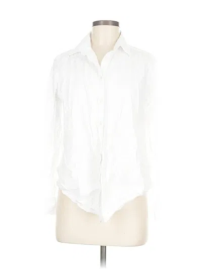 Pre-owned Banana Republic 3/4 Sleeve Button Down Shirt In White