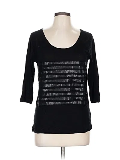 Pre-owned Banana Republic 3/4 Sleeve T-shirt In Black