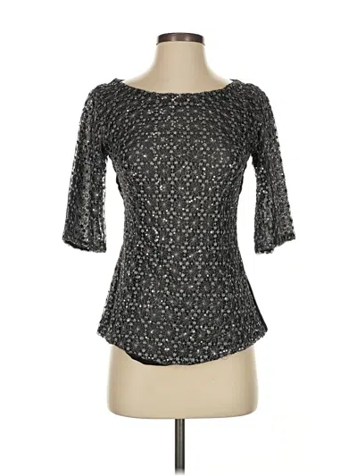 Banana Republic 3/4 Sleeve Top Black Square Neckline Tops