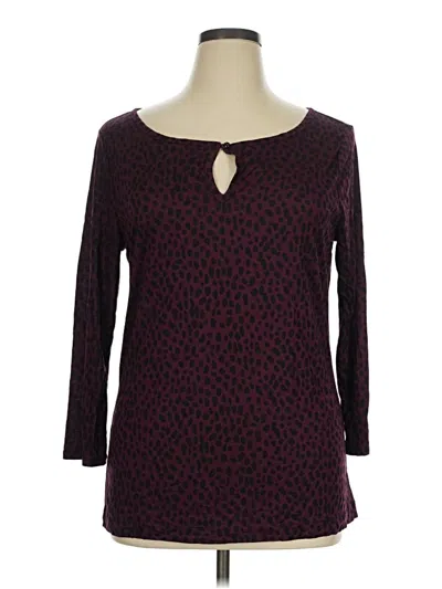 Banana Republic 3/4 Sleeve T-shirt In Burgundy