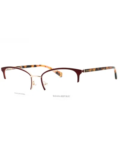Banana Republic Br 223 Eyeglasses In Burgundy Gold/clear Demo Lens